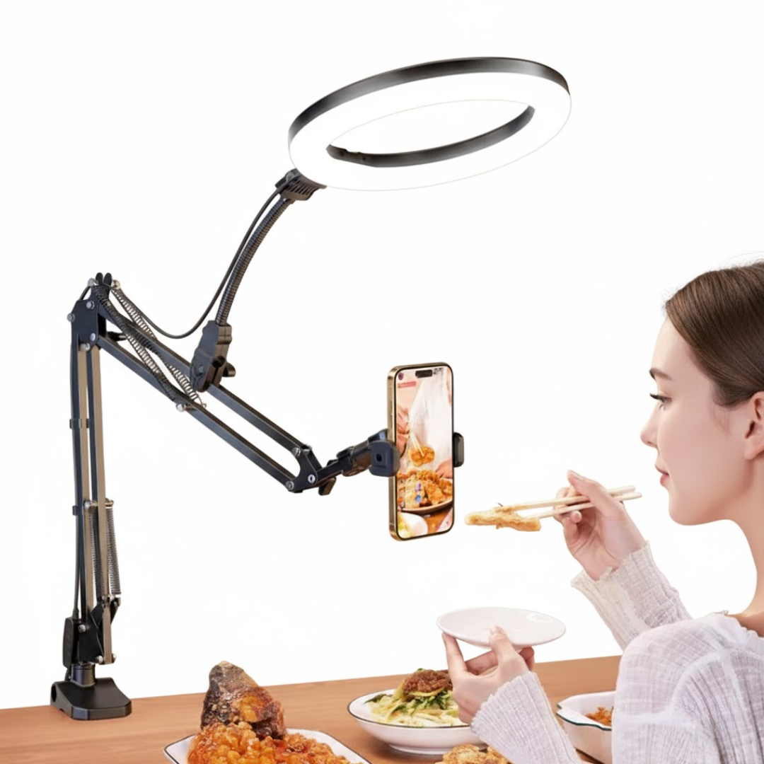 Desk Mobile Holder with Lights