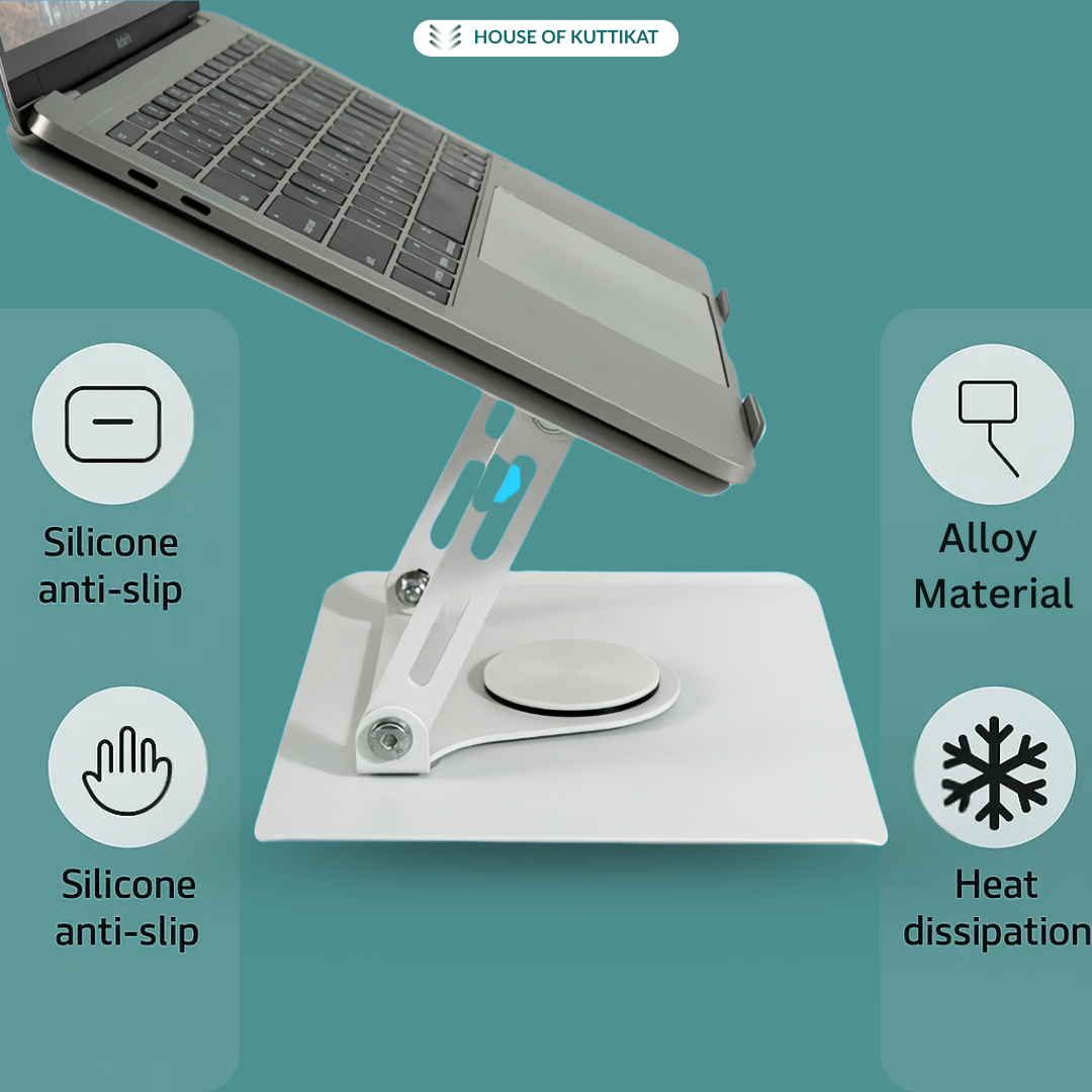 Kuttikat Adjustable Dual-Fan Laptop Stand (10" to 17")