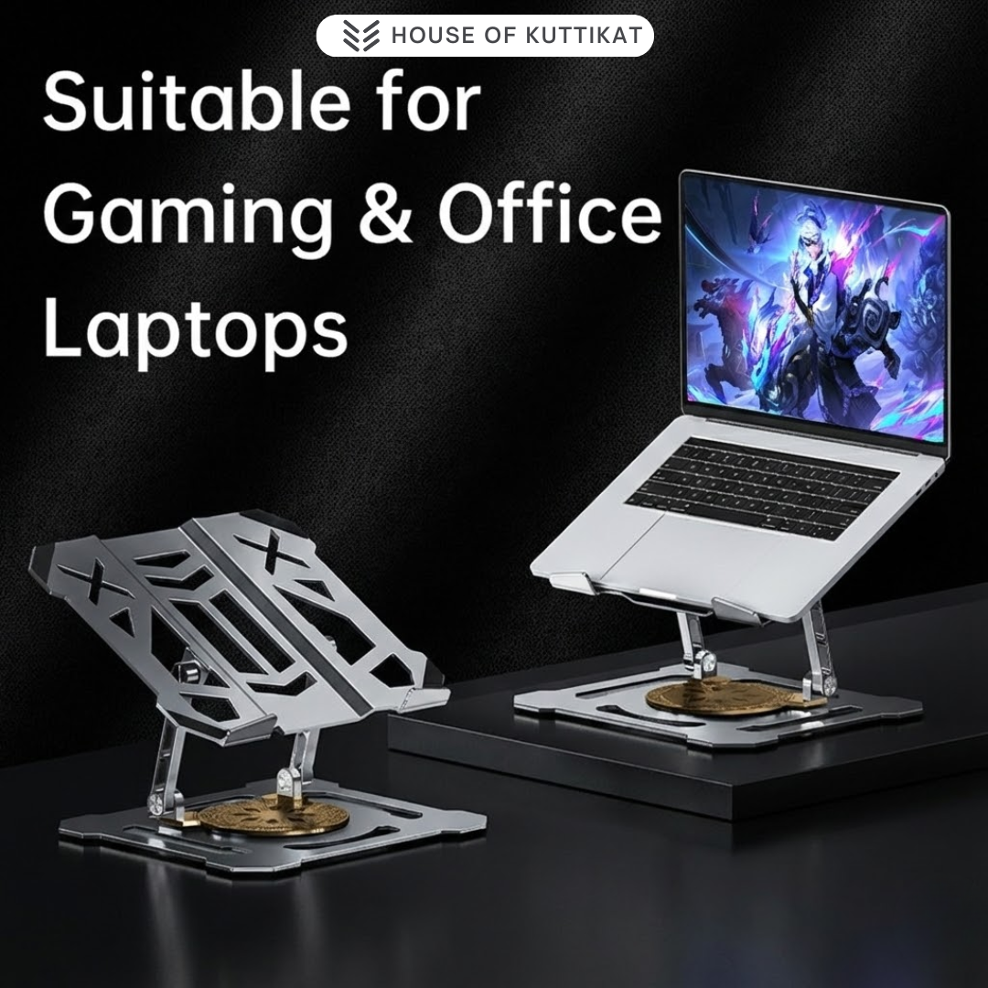 Kuttikat TitanCore G4 Heavy-Duty Gaming Laptop Stand – Adjustable Ergonomic Riser for Large Laptops (13–19 Inch)