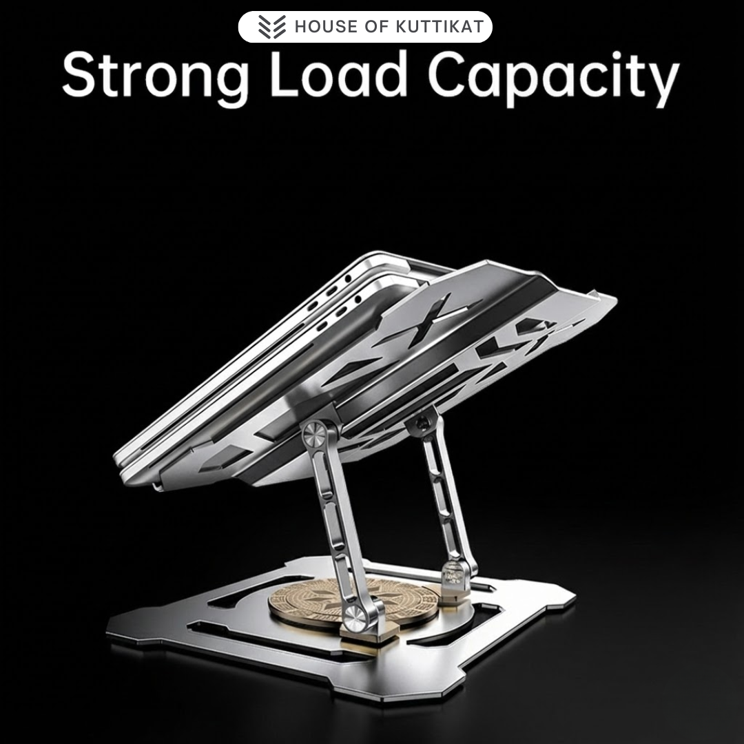 Kuttikat TitanCore G4 Heavy-Duty Gaming Laptop Stand – Adjustable Ergonomic Riser for Large Laptops (13–19 Inch)