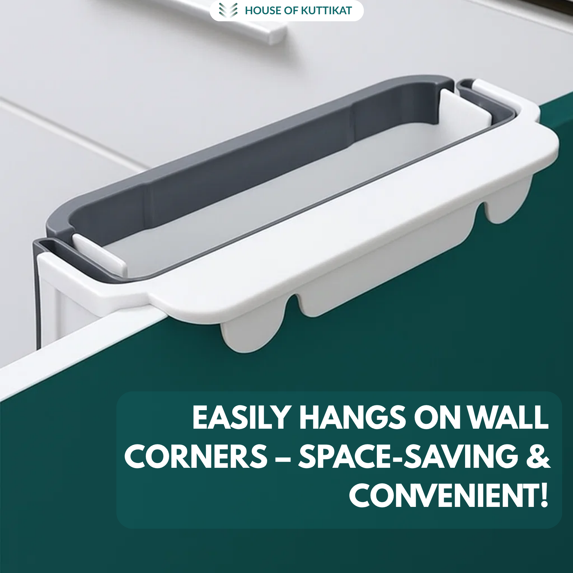 Silicone Foldable Wall-Mounted Waste Bin for Kitchen