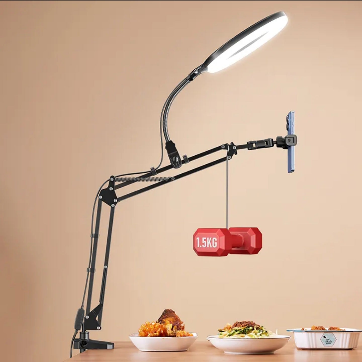 Desk Mobile Holder with Lights