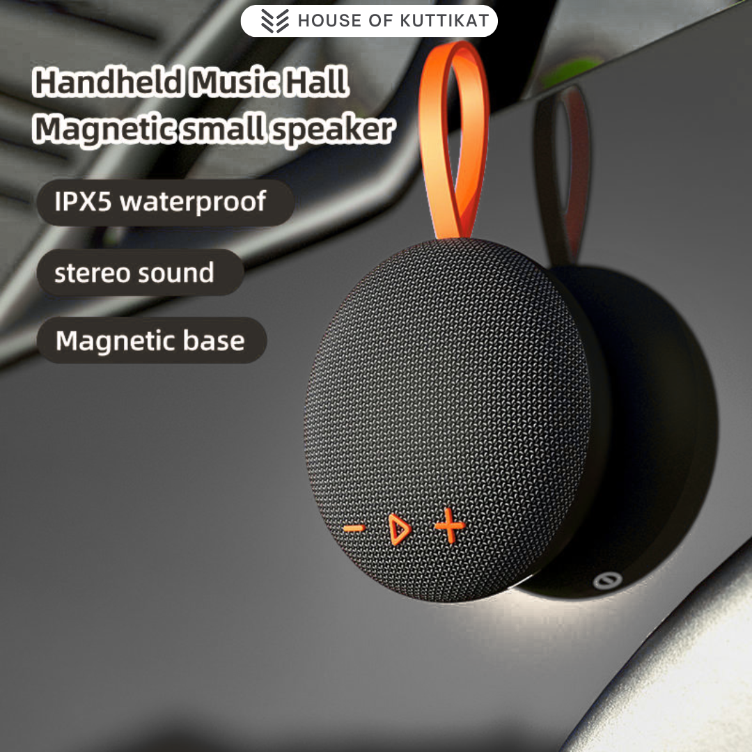Upgraded Strong Magnetic Portable Bluetooth Speaker (6W) | TWS Sound | Micro SD Support | Water Resistant