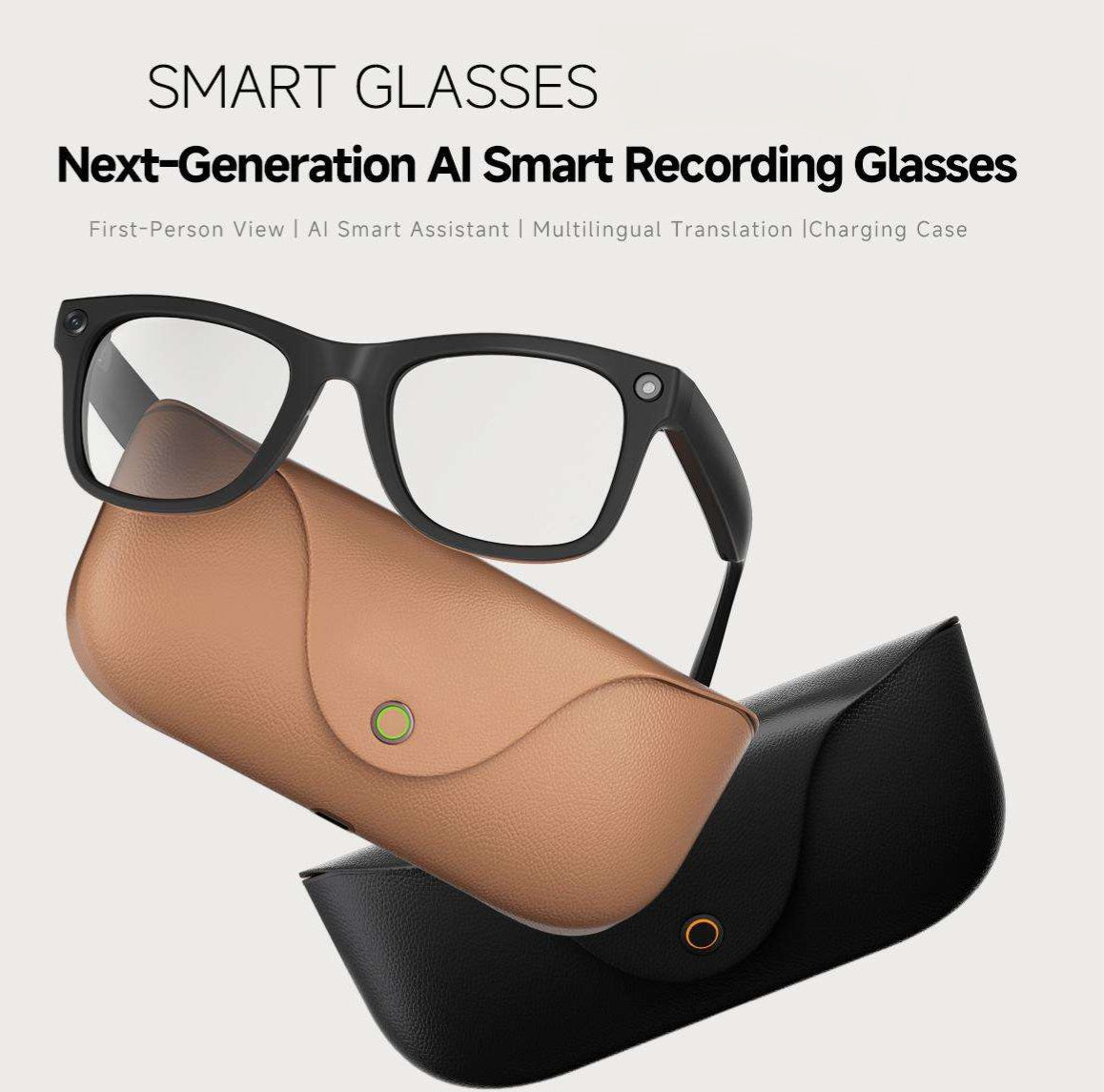 Kuttikat Ultra - AI Smart Glasses – 8MP HD Camera, AI Translation, ChatGPT, Video, Music, Calls