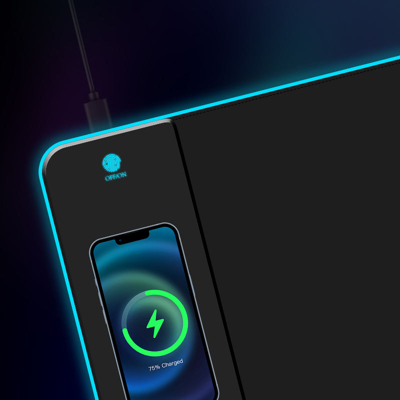 Deskpad | Gaming RGB | Wireless Charging Pad