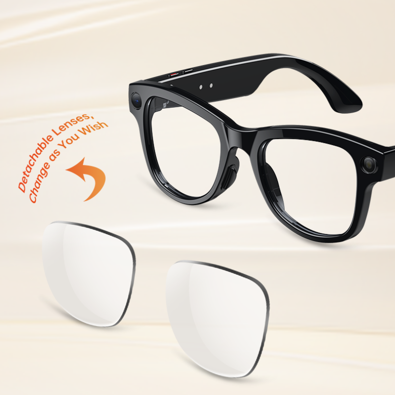 AI Smart Glasses M02 8MP HD Camera, AI Translation, GPT, Video, Music, Calls