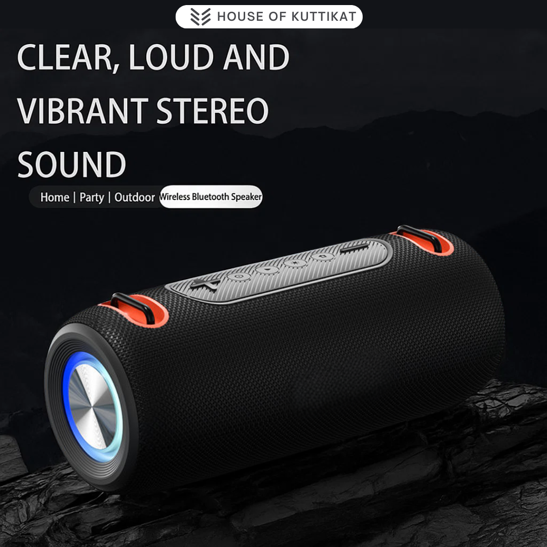 Kuttikat 30W Portable Speaker | Outdoor | Wireless | RGB Light |: IPX6-rated Waterproof