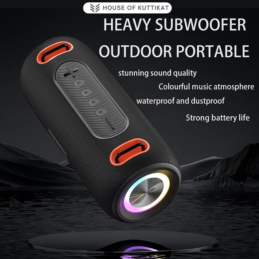 Kuttikat 30W Portable Speaker | Outdoor | Wireless | RGB Light |: IPX6-rated Waterproof