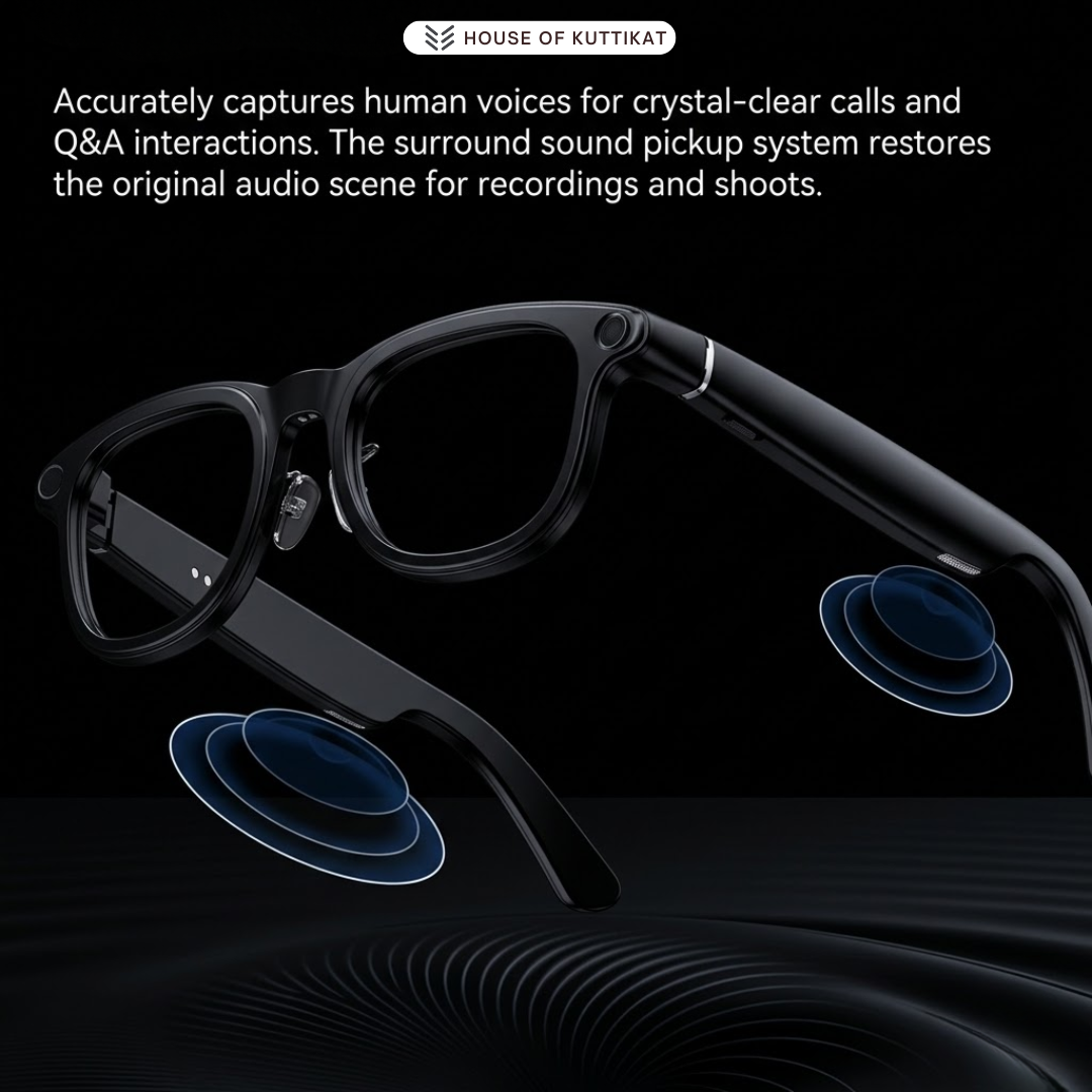 Kuttikat Ultra Max - AI Smart Glasses  8MP HD Camera, AI Translation, GPT, Video,  6 Axis Gyro , Music