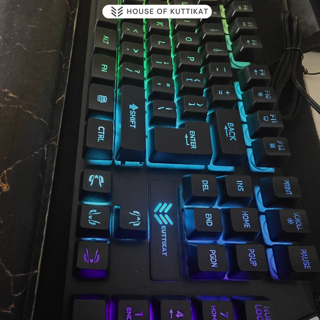 RGB Gaming Keyboard and Mouse Combo, Wired Backlit Keyboard with Multimedia Keys and Gaming Mouse for PC and Laptop